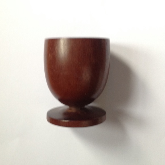 Mahogany Wooden Goblet Wine Cup Shot Party Groomsmen Decoration 2.5 X 2 - Picture 2 of 8